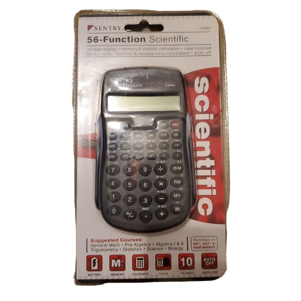 Sentry 56 Function Scientific Calculator CA656 New AP SAT PSAT NMSQT
